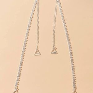 Adjustable rhinestone chain bra strap